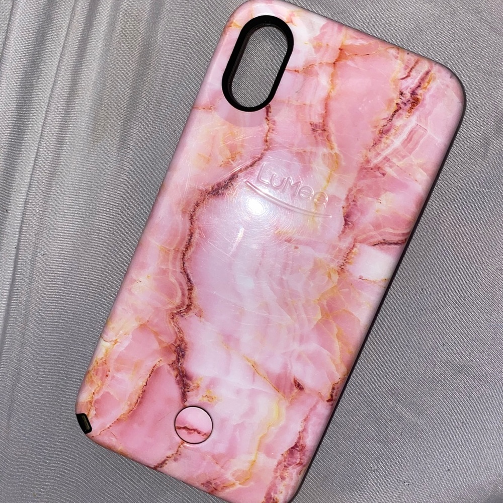 iphone X lumee case pink marble